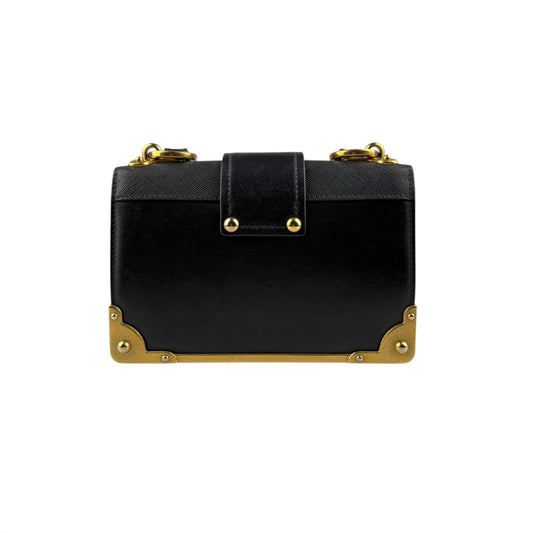 Prada City Calf And Saffiano Leather Cahier Crossbody Bag