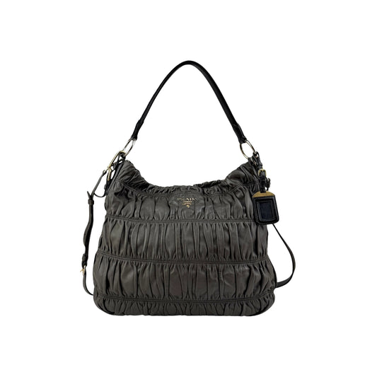 Prada Gaufre Convertible Hobo Nappa Leather Medium