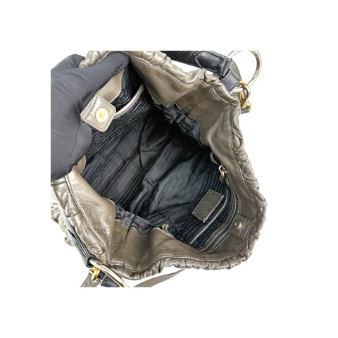 Prada Gaufre Convertible Hobo Nappa Leather Medium