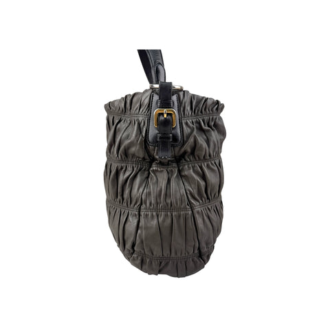Prada Gaufre Convertible Hobo Nappa Leather Medium
