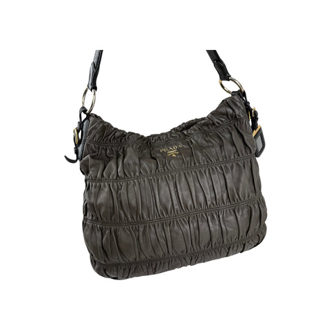 Prada Gaufre Convertible Hobo Nappa Leather Medium