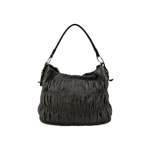Prada Gaufre Convertible Hobo Nappa Leather Medium