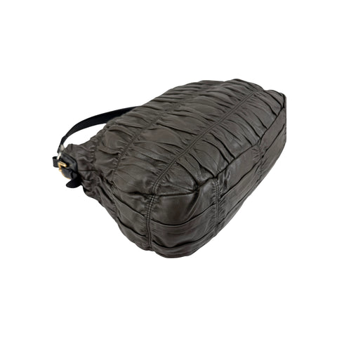 Prada Gaufre Convertible Hobo Nappa Leather Medium