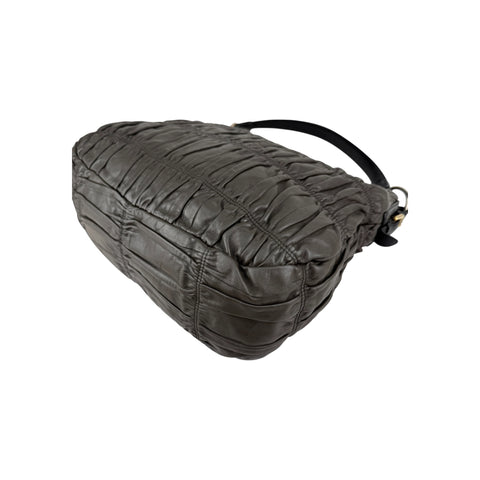 Prada Gaufre Convertible Hobo Nappa Leather Medium