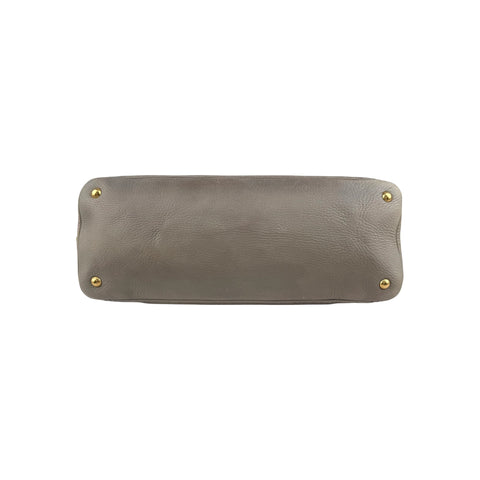 Prada Grey Cervo Leather Frame handbag
