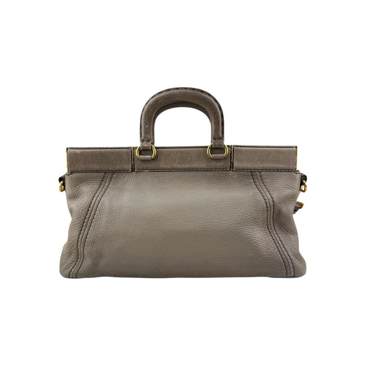 Prada Grey Cervo Leather Frame handbag