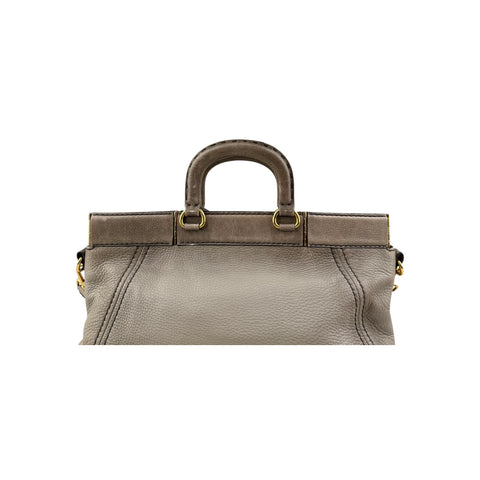 Prada Grey Cervo Leather Frame handbag