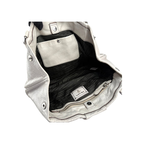 Prada Grey Degrade Cervo Lux Chain Shoulder Bag