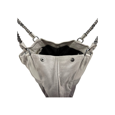 Prada Grey Degrade Cervo Lux Chain Shoulder Bag