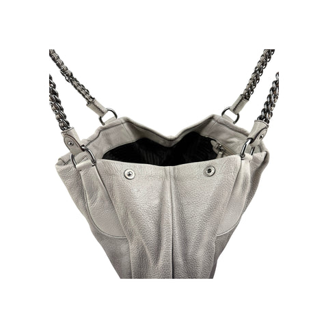 Prada Grey Degrade Cervo Lux Chain Shoulder Bag