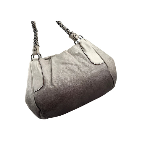 Prada Grey Degrade Cervo Lux Chain Shoulder Bag