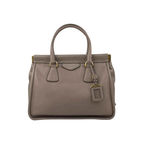 Prada Large Calfskin Framed Tote