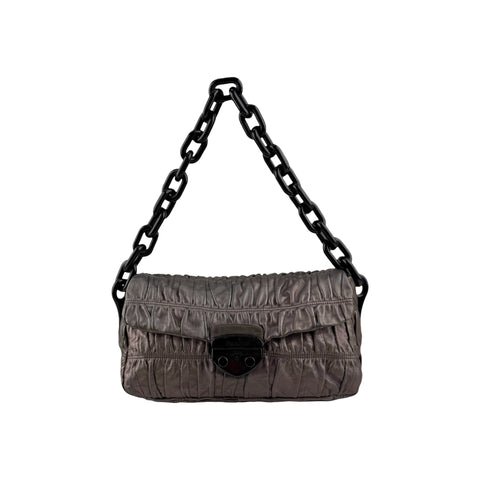 Prada Nappa Gaufre Leather Chain Bag Shoulder Bag