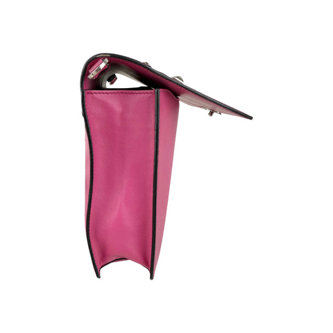 Prada Pink City Calf and Saffiano Leather Studded Elektra Crossbody Bag
