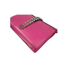 Prada Pink City Calf and Saffiano Leather Studded Elektra Crossbody Bag