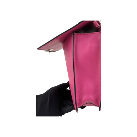 Prada Pink City Calf and Saffiano Leather Studded Elektra Crossbody Bag