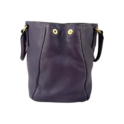 Prada Purple Vitello Daino Leather Medium Tote