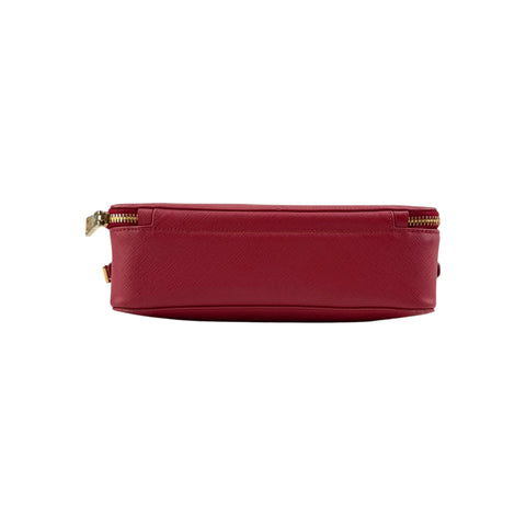 Prada Rosso Vitello Phenix Leather Crossbody Bag