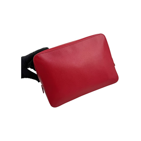 Prada Rosso Vitello Phenix Leather Crossbody Bag