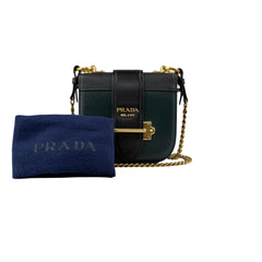 prada pionniere city green leather crossbody bag accessory