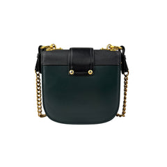 prada pionniere city green leather crossbody bag back