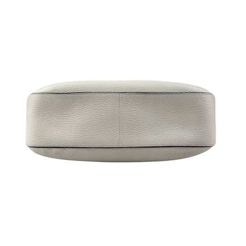 prada vitello daino zippered hobo messenger bag white bottom