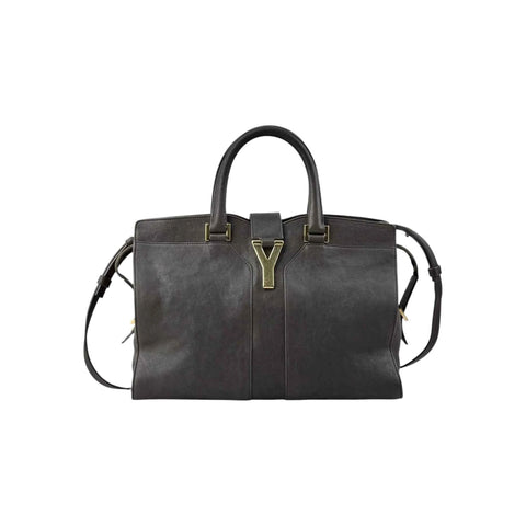 Saint Laurent Grey Calfskin Leather Cabas Chyc Bag