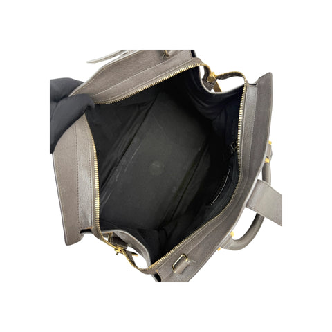 Saint Laurent Grey Calfskin Leather Cabas Chyc Bag