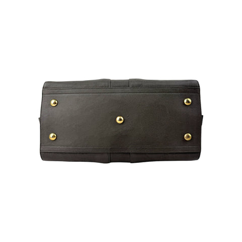 Saint Laurent Grey Calfskin Leather Cabas Chyc Bag
