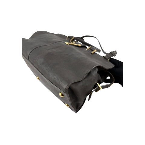Saint Laurent Grey Calfskin Leather Cabas Chyc Bag