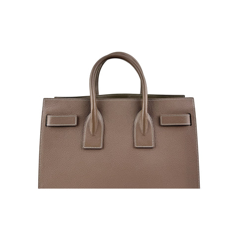 Saint Laurent Light Brown Leather Nano Classic Sac De Jour Tote