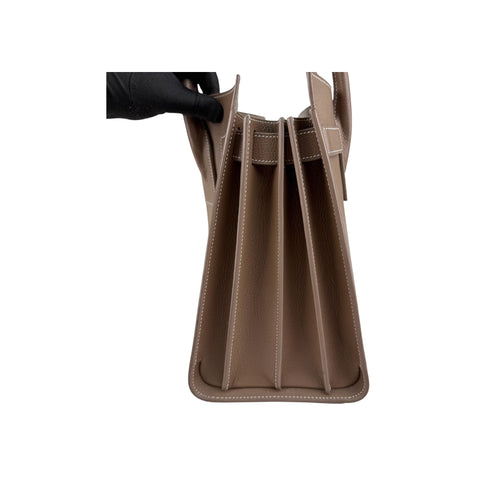 Saint Laurent Light Brown Leather Nano Classic Sac De Jour Tote