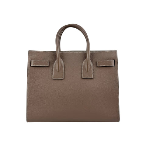 Saint Laurent Light Brown Leather Nano Classic Sac De Jour Tote