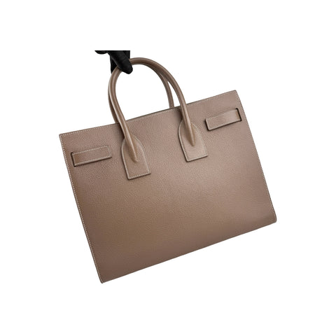 Saint Laurent Light Brown Leather Nano Classic Sac De Jour Tote