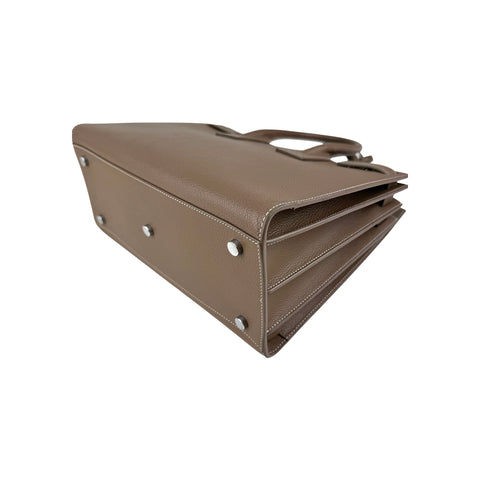 Saint Laurent Light Brown Leather Nano Classic Sac De Jour Tote