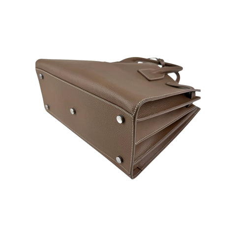Saint Laurent Light Brown Leather Nano Classic Sac De Jour Tote