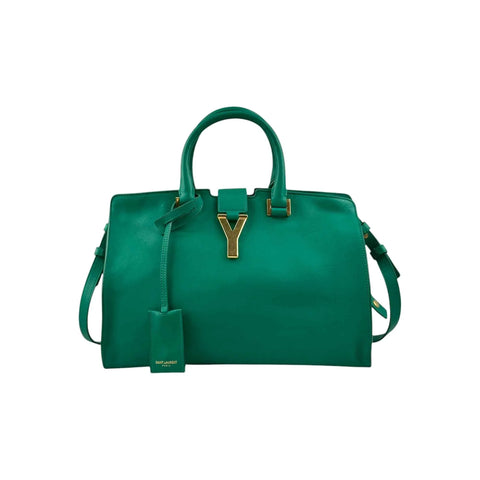 Saint Laurent Y Chyc Cabas Green Tote Bag