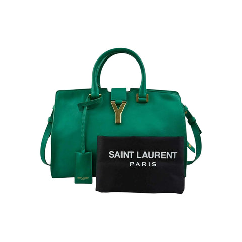 Saint Laurent Y Chyc Cabas Green Tote Bag