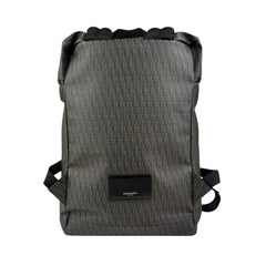 saint laurent monogram coated canvas backpack brown back