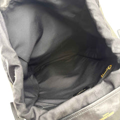 saint laurent monogram coated canvas backpack brown inside