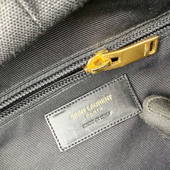 saint laurent monogram coated canvas backpack brown inside pocket detail