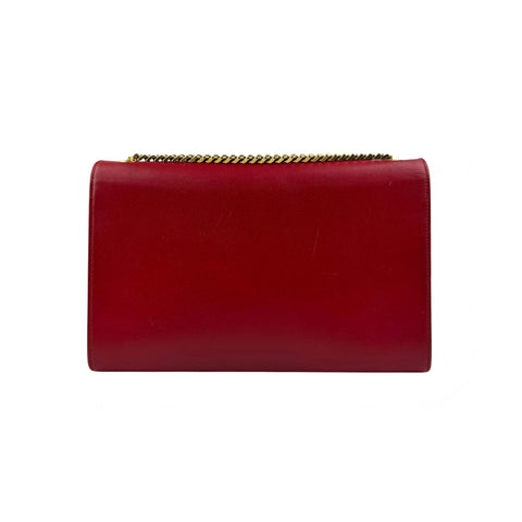 saint laurent red leather kate tassel shoulder bag back
