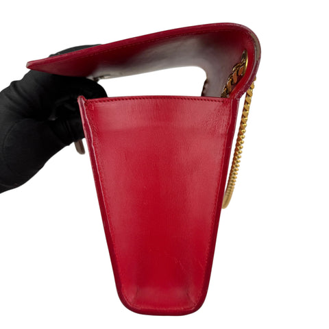 saint laurent red leather kate tassel shoulder bag right