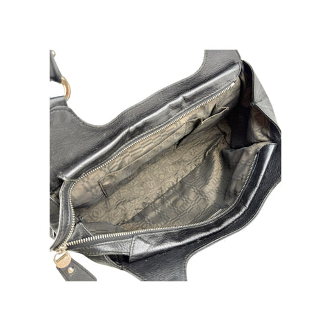 Salvatore Ferragamo Black Leather Marisa Shoulder Bag