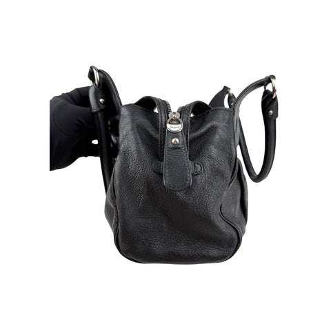 Salvatore Ferragamo Black Leather Marisa Shoulder Bag