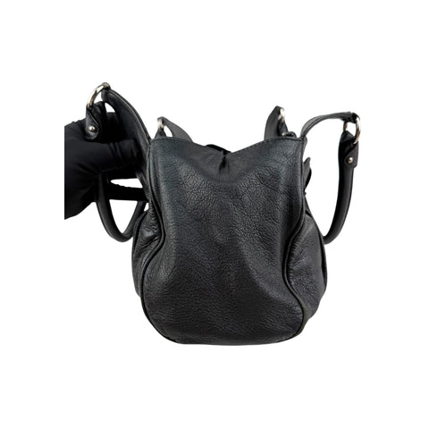 Salvatore Ferragamo Black Leather Marisa Shoulder Bag