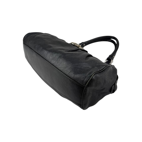 Salvatore Ferragamo Black Leather Marisa Shoulder Bag