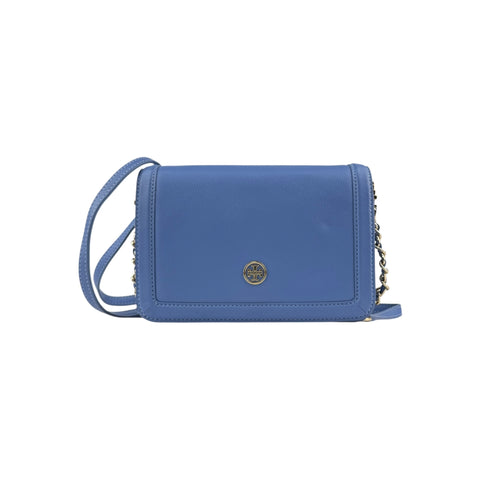 Tory Burch Blue Leather Landon Crossbody Bag