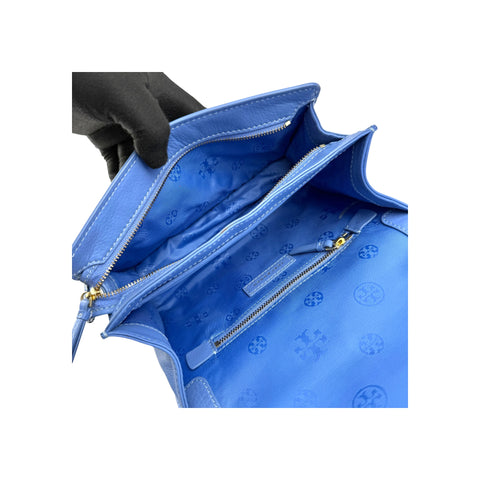 Tory Burch Blue Leather Landon Crossbody Bag