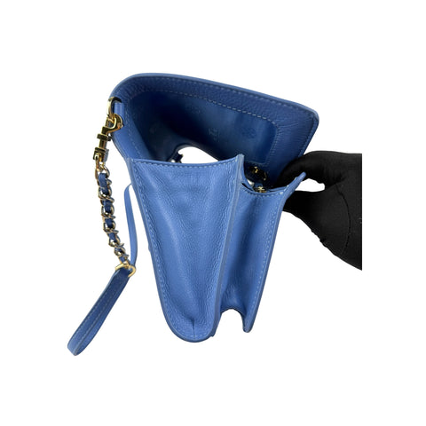 Tory Burch Blue Leather Landon Crossbody Bag